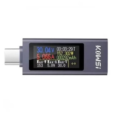 Type-C тестер цифровий KWS-2302C 4V-30V 12A