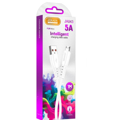 USB кабель Jokade JA043 TIANJIAN smart charging Micro USB 5A/1м- білий
