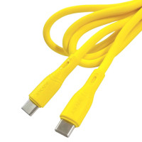 USB-C кабель Jokade JA035 JINKE series Sillicone (PD100W/1m) Type-C to Type-C- жовтий