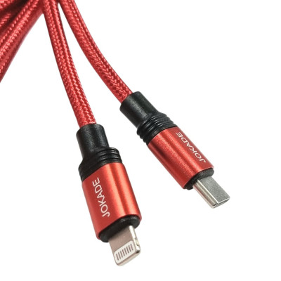 USB-C кабель Jokade JA034 QIANFAN Type-C to Lightning PD30W- червоний USB-C кабель Jokade JA034 QIANFAN Type-C to Lightning PD30W- червоний