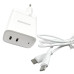 Мережевий зарядний пристрій Jokade JB084 WANGYUAN 30W (2USB-C)+ кабель Type-C to Type-C- білий