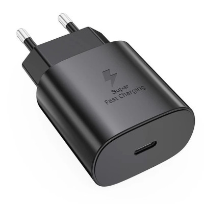 Мережевий зарядний пристрій Samsung Original USB-C 25W PD (No Logo)- чорний