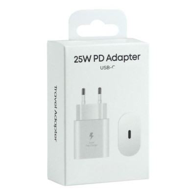 Мережевий зарядний пристрій Samsung Original USB-C 25W PD (No Logo)- білий