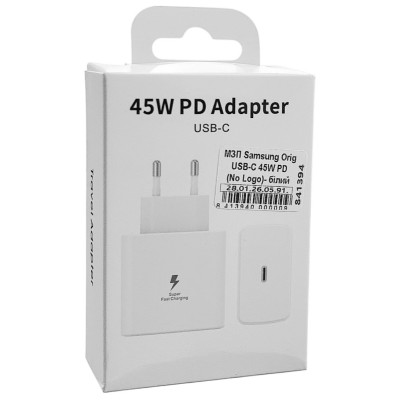 Мережевий зарядний пристрій Samsung Original USB-C 45W PD (No Logo)- білий