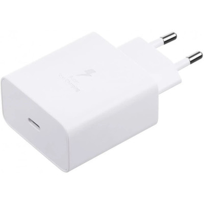 Мережевий зарядний пристрій Samsung Original USB-C 45W PD (AAAA No Logo)- білий