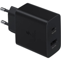 Мережевий зарядний пристрій Samsung Original 35W (USB-A QC3.0+USB-C PD) No Logo- чорний