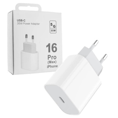 Мережевий зарядний пристрій 35W USB-C 1:1 original (16 Pro Max)- білий Мережевий зарядний пристрій 35W USB-C 1:1 original (16 Pro Max)- білий