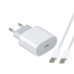 Мережевий зарядний пристрій 35W USB-C 1:1 original (16 Pro Max typ-2) + кабель Type-C to Type-C- білий