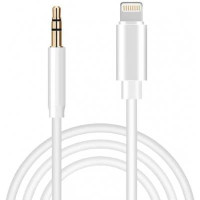 AUX кабель Lightning to 3.5mm (model-023) 1m- білий AUX кабель Lightning to 3.5mm (model-023) 1m- білий