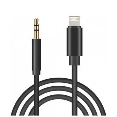 AUX кабель Lightning to 3.5mm 1m- чорний AUX кабель Lightning to 3.5mm 1m- чорний