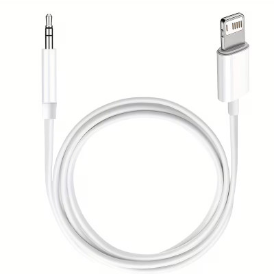 AUX кабель Lightning to 3.5mm 1.2m- білий AUX кабель Lightning to 3.5mm 1.2m- білий