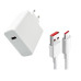 Мережевий зарядний пристрій Xiaomi Origina 120W USB-A (No logo)+ кабель Type-C- білий