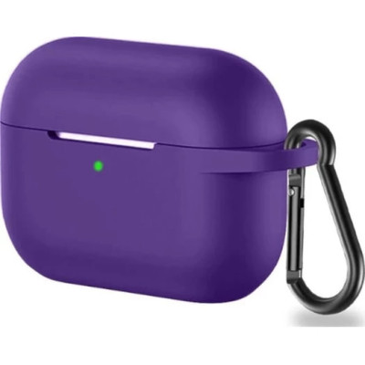 Чохол для AirPods Pro 2 / Pro з мікрофіброю та карабіном- ультра-фіолетовий