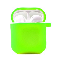 Чохол для AirPods 1/2 з мікрофіброю та карабіном- салатовий Чохол для AirPods 1/2 з мікрофіброю та карабіном- салатовий