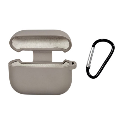 Чохол для AirPods Pro 3 з мікрофіброю та карабіном- пастельно-рожевий
