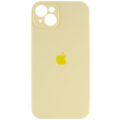 Накладка (з мікрофіброю) Silk Full Camera для iPhone 13- світло-жовтий