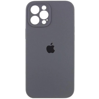 Накладка (з мікрофіброю) Silk Full Camera для iPhone 13 Pro Max- темно-сірий