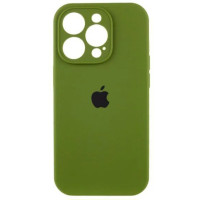Накладка (з мікрофіброю) Silk Full Camera для iPhone 14 Pro Max- оливковий