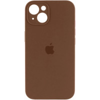 Накладка (з мікрофіброю) Silk Full Camera для iPhone 15- коричневий