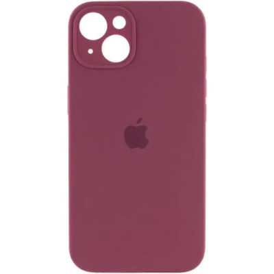 Накладка (з мікрофіброю) Silk Full Camera для iPhone 15- сливовий