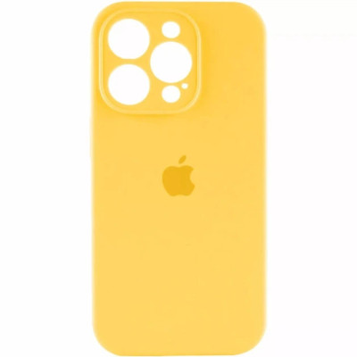 Накладка (з мікрофіброю) Silk Full Camera для iPhone 15 Pro- жовтий