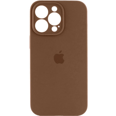 Накладка (з мікрофіброю) Silk Full Camera для iPhone 15 Pro Max- коричневий