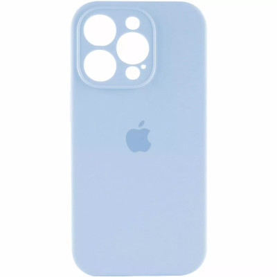 Накладка (з мікрофіброю) Silk Full Camera для iPhone 15 Pro Max- солодкий синій