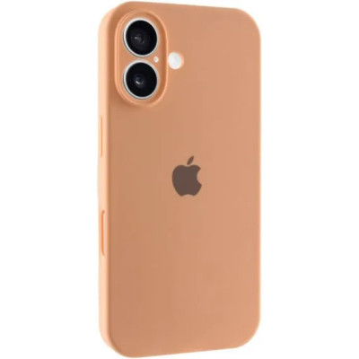 Накладка (з мікрофіброю) Silk Full Camera для iPhone 16- світло-помаранчевий