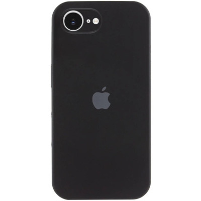 Накладка (з мікрофіброю) Silk Full Camera для iPhone 16e / iPhone 17e- чорний