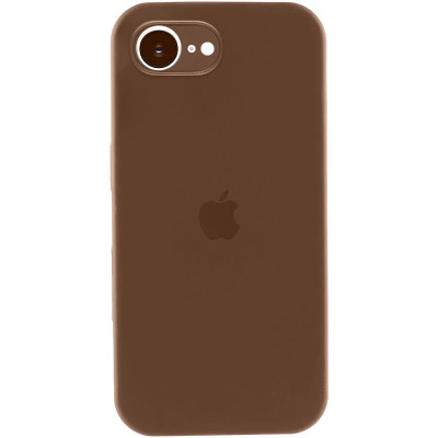 Накладка (з мікрофіброю) Silk Full Camera для iPhone 16e / iPhone 17e- коричневий