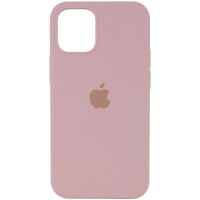Накладка (з мікрофіброю) Silk Full Protective для iPhone 12 Pro / 12- рожевий пісок
