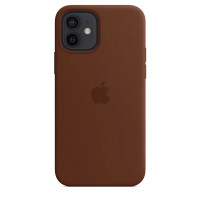 Накладка (з мікрофіброю) Silk Full Protective для iPhone 12 Pro / 12- коричневий
