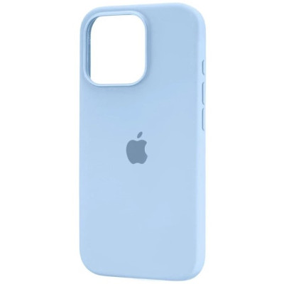Накладка (з мікрофіброю) Silk Full Protective для iPhone 13 Pro- блакитний