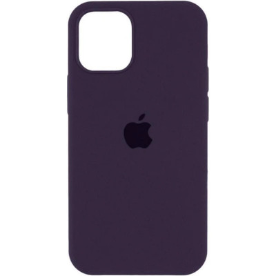 Накладка (з мікрофіброю) Silk Full Protective для iPhone 13 Pro- чорничний