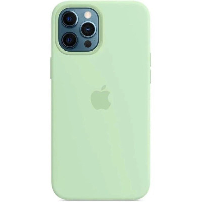 Накладка (з мікрофіброю) Silk Full Protective для iPhone 13 Pro Max- фісташковий