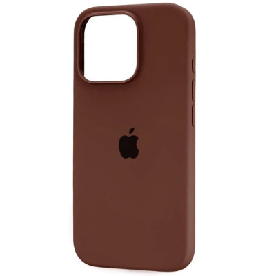 Накладка (з мікрофіброю) Silk Full Protective для iPhone 14 Pro Max- коричневий