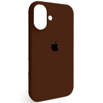 Накладка (з мікрофіброю) Silk Full Protective для iPhone 16- коричневий