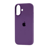 Накладка (з мікрофіброю) Silk Full Protective для iPhone 16- виноградний