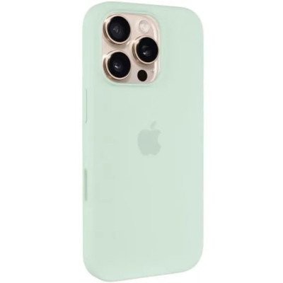 Накладка (з мікрофіброю) Silk Full Protective для iPhone 16 Pro Max- фісташковий