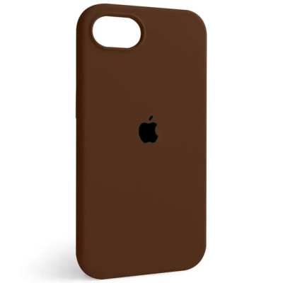 Накладка (з мікрофіброю) Silk Full Protective для iPhone 16e / iPhone 17e- коричневий