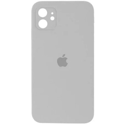 Накладка (з мікрофіброю) Silk Full Camera для iPhone 11 квадратні кути- сірий