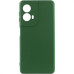 Накладка (з мікрофіброю) Silicone Cover Lakshmi Full Camera для Motorola Edge 50 Fusion- темно-зелений