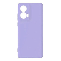 Накладка (з мікрофіброю) Silicone Cover Lakshmi Full Camera для Motorola Edge 50 Fusion- бузковий