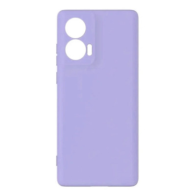 Накладка (з мікрофіброю) Silicone Cover Lakshmi Full Camera для Motorola Edge 50 Fusion- бузковий