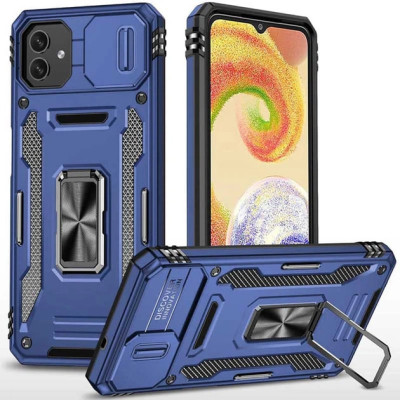 Протиударний чохол Camshield Army Ring для Samsung A07- темно-синій Протиударний чохол Camshield Army Ring для Samsung A07- темно-синій