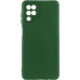 Накладка (з мікрофіброю) Silicone Cover Lakshmi Full Camera для Samsung A12 / A125 / M12- темно-зелений