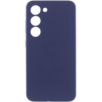 Накладка (з мікрофіброю) Silicone Cover Lakshmi Full Camera для Samsung S26- темно-синій