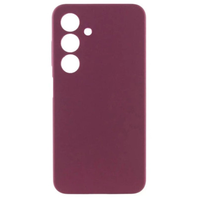 Накладка (з мікрофіброю) Silicone Cover Lakshmi Full Camera для Samsung S26- марсала