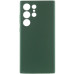 Накладка (з мікрофіброю) Silicone Cover Lakshmi Full Camera для Samsung S26 Ultra- темно-зелений
