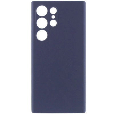 Накладка (з мікрофіброю) Silicone Cover Lakshmi Full Camera для Samsung S26 Ultra- темно-синій